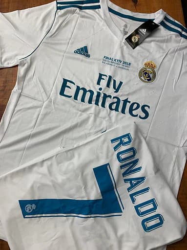 Camisa Real Madrid 2017/18 I (Titular) Ronaldo #7 – Modelo Retrô