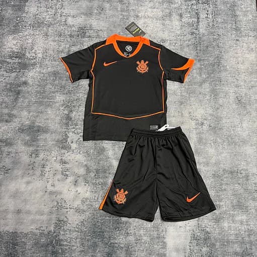 Kit Infantil Corinthians 2025/26 III (Terceiro Uniforme) – Camisa + Shorts