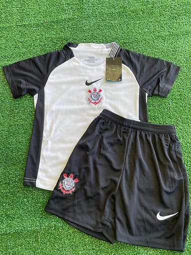 Kit Infantil Corinthians 2025/26 I (Titular) – Camisa + Shorts