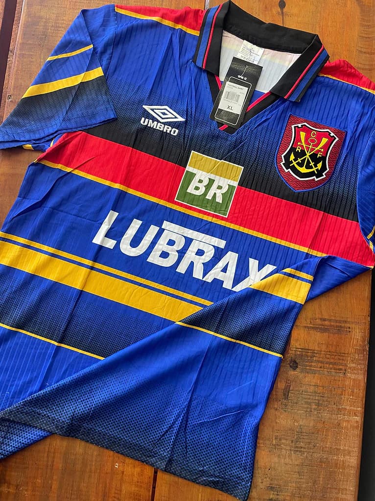 Camisa Flamengo 1995/96 Azul Lubrax – Modelo Retrô